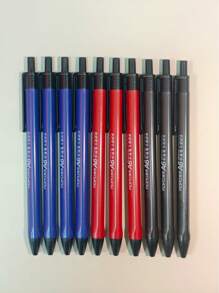 10支装半凝胶笔，黑色、蓝色和红色，0.7毫米，书写流畅，办公用品，学校用品，女士礼物，用于记笔记、绘画，学校办公用品，返校必备品。