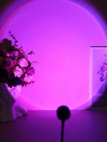 Sunset Projection Lamp - USB Powered Color Changing LED Sunset Night Light, 7 Color Breathing Modes, 360° Rainbow Ambient Mood Lighting For Bedroom, Home Decor, Christmas, Parties, Relaxation, And Meditation