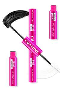 [Klej o długotrwałym działaniu przez 72 godziny] Opakowanie 1/2/3 sztuk hipoalergicznego kleju do rzęs 2 w 1 i płynu utrwalającego | Klej o długotrwałym działaniu przez 72 godziny, bez lateksu, wodoodporny | Nadaje się do domowych kępek rzęs, sztucznych rzęs | Mieszany czarny klej do przedłużania rzęs