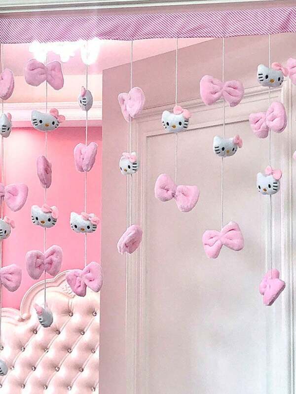 Sanrio 9Pcs Hello Kitty Doorway Decoration Pendant Suitable For Home Bedroom Bathroom Decoration Hook And Loop Suitable For Home Decoration Party Decoration And Christmas Decoration(Some Parts May Be Random)
