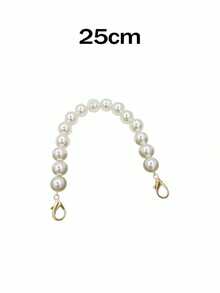 10mm Perlenkette mit Karabinerverschluss, verstellbare Länge 25-80cm, geeignet für Handtaschen, Umhängetaschen, Messenger Bags und Handys; elegante Perlenkette als Tragegriff, verwendbar für Damentaschen, Trinkflaschen-Ketten, Modeaccessoires; ein ideales Geschenk für Schwestern, Liebhaber und Modebewusste. - Verschiedenfarbig - Übersicht 12