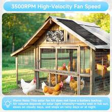 Solar Powered Fan Kit 20W Solar Panel Waterproof DC Exhaust Fan For C-Hicken Coop Camping Greenhouse