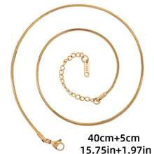 1 件/10 件时尚简约多长度龙虾扣方形蛇链 1.5 毫米粗项链，304 不锈钢不褪色单链，DIY 珠宝配件，适合搭配吊坠配饰