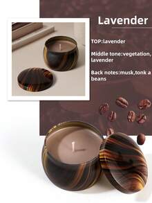 Coffee Tin Scented Candle, Home Decor, Long-Lasting Soy Wax Candle Tin, Smokeless Sandalwood/Coffee/Lavender Scented Candle, Portable Candle Suitable For Birthday, Valentine's Day, Mother's Day, Thanksgiving, Wedding Gifts