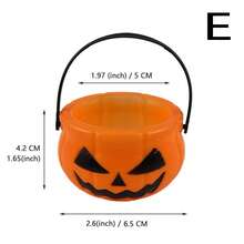 1pc/5pcs Halloween Decoration Props, Trick Or Treat Candy Bucket, Colorful Pumpkin & Skull Shaped Containers For Halloween Party Favors - Multicolor - View 8