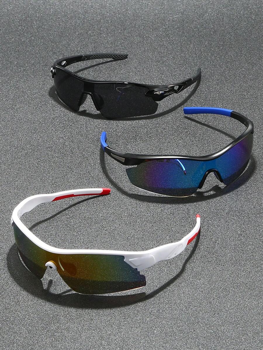 3 件套男士运动眼镜，户外骑行眼镜，山地自行车眼镜，徒步运动眼镜，适合所有季节 - 彩色 - 查看 1