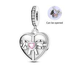 1pc Silver-Plated Unique Design Treasure Hunt Surprise Openable Box, Curious Egg, Pet Paw Print, Four-Leaf Clover Pendant Beads, Suitable For Bracelet, Necklace DIY Jewelry Making, Party, Birthday Surprise Gift - Silver - View 14