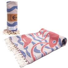 土耳其制造 Peshtemal 沙滩巾 - 轻质土耳其毛巾 - 100x180 厘米 - 柔软、快干、紧凑 - 适合海滩、沐浴、水疗和日常使用