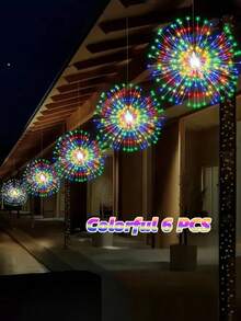 Bộ 6/3 đèn dây trang trí năng lượng mặt trời, 540/270 đèn LED, 8 chế độ, có thể điều chỉnh độ sáng, chống nước, đèn treo tự làm hình ngôi sao, thích hợp cho tiệc tùng, sân vườn, trong nhà/ngoài trời, ban công và sân nhà (Trắng ấm/Trắng/Màu) - Nhiều màu - Xem 15