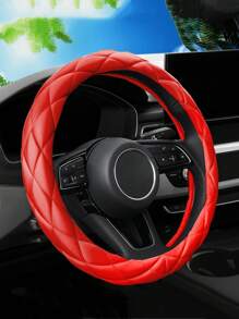 柔软超细纤维皮革方向盘套，防滑汽车方向盘保护套，适合女性/女孩，适用于轿车、SUV、卡车