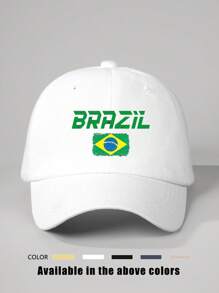 1 件印花巴西五角星 1938 可调节棒球帽，女士户外防晒休闲帽适合春秋旅行海滩度假，男士太阳帽 Y2K 风格青年 - 棒球帽 - 查看 10