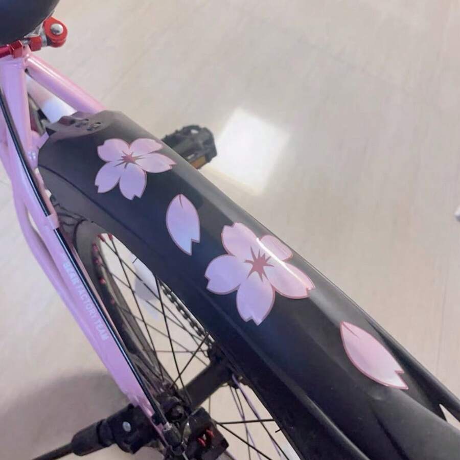 20 adesivos de flor de cerejeira japonesa, adequados para cobrir arranhões no corpo, bicicletas, motocicletas, capacetes, decalques decorativos à prova d'água e de sol para faça você mesmo