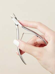 1/2/3 Stücke Silber Japanische Nagelhautschere, Edelstahl Nagelhautschneider mit Nagelhautschieber, professionelle Nagelpflegewerkzeuge für Salon-Qualität Nagelhaut- und Hornhautentfernung