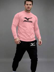 ROUND NECK SWEATSHIRT + SPORTY SWEATSHIRT SET - Baby Pink - View 1