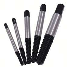 5 件 HSS 4241 螺丝取出器套装 - 左螺旋螺栓拆卸器套件，适用于 M3-M19 断裂螺丝 | 工业防滑设计，带硬质收纳盒（机械和 DIY）