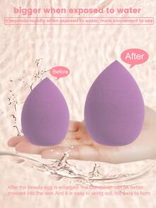 5pcs Makeup Sponge Set: 1pc Makeup Sponge, 1pc Mini Makeup Sponge, 1pc Finger Makeup Sponge, 1pc Triangle Powder Puff, 1pc Air Cushion Puff, Suitable For Loose Powder And Foundation,Makeup,Cheap,Room Decor,Vanity,Travel,Bedroom,Makeup Accessories,Puff,Makeup Blender,Powder Puff,Makeup Sponge,Cheap,Stocking Stuffers,Makeup,Makeup Tools,Cheap Stuff,Gifts,Gifts For Women,Christmas Gifts,Giveaways,Travel,Cheap Stuff,Travel Essential - Purple - View 5