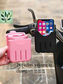 1pc/ Bicycle Cup Holder - Plastic Ergonomic Design, Firmly Holding Water Bottles, Coffee Cups And Mobile Phones. Black Accessories Suitable For Mountain/Electric Bicycles, Essential For Outdoor Cycling And Commuting. Fashionable Bicycle Accessory, Sturdy Structure - Multicolor - View 5