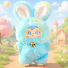 塞缪尔盲盒公仔，彩色兔子系列，多种颜色可选，ABS材质脸部，适合作为生日礼物、收藏品、惊喜礼物、情人节礼物、圣诞节礼物、节日礼物，ABS（硬质）内芯材质，非毛绒填充物 - 彩色 - 查看 11