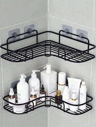 Bathroom Shelf, Shower Rack, Bathroom Kitchen No Punching Triangle Storage Rack,Punch-Free Bathroom Storage Rack Bathroom Shelf, Shower Rack, Bathroom Kitchen No Punching Triangle Storage Rack,Punch-Free Bathroom Storage Rack Grid Wall Mounted Soap Dish Holder, Shower Room & Bathroom Drainage Shelf, Door Back Storage Hanger Bathroom Accessories