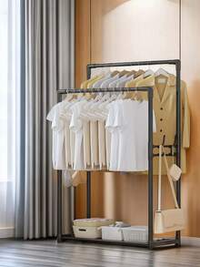 1 Piece Of Simple Coat Rack, Independent Movable Hanger, Bedroom Storage Rack, Multi-Functional Rack For Clothes And Shoes, Suitable For Foyer, Bedroom, Living Room Side, Corridor End, Balcony, Terrace,Bedroom Decor,Coat Rack, Decorative Home - Multicolor - View 3