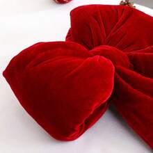 1 pieza Lazo navideño, Colgante navideño rojo, Decoración de boda de terciopelo, Decoración colgante para árbol de Navidad, Decoraciones navideñas para decoración del hogar, decoración de habitación, invierno