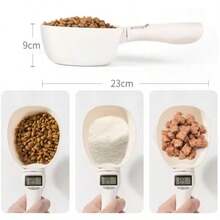 Colher Medidora Digital 24cm de 0.1g a 800g Precisão Cozinha Culinária Ração Pet Ingredientes - Branco - Visão 4