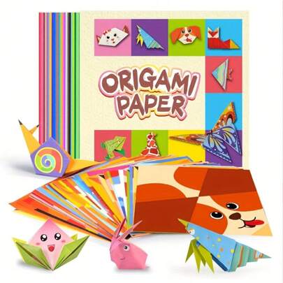 108pcs Origami Craft Set - 54 Unique Designs, Suitable For DIY Handcraft And Educational Activities, Improve Focus, Perfect For Classroom Projects And Party Favors, Ideal Birthday Gift For Children And Adults