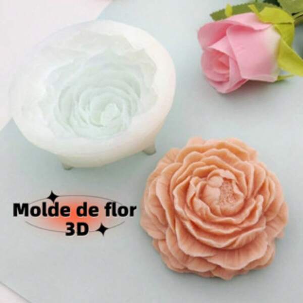 Molde De Silicone De Vela De Peônia Grande 3D Bolo De Mousse De Flor Chocolate Sabonete Para Casa Decoração De Quarto