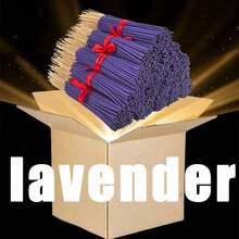 Bâtons d'encens de haute qualité à la fragrance de lavande de 22 cm, longue durée. Convient pour la purification de l'air, le yoga, la méditation, utile pour la purification, la lecture, la dégustation de thé et la relaxation