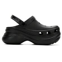 镂空木屐女鞋 2026 新款经典复古鲸鱼洞鞋，户外休闲套脚厚底露趾凉鞋，206302-001