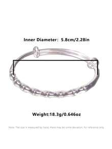 1 szt. Regulowana bransoletka z skręconej liny ze srebra platerowanego miedzią