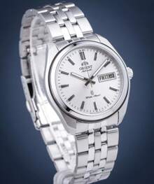 Orient Ceas de mână automat analogic pentru bărbați, din oțel inoxidabil, cu calendar cu dată/zi SEM780002WB, accesorii de modă potrivite pentru viața de zi cu zi, decor vestimentar de afaceri, cadou ideal de ziua de naștere pentru iubit, soț, tată