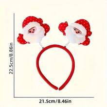 12pcs Mixed Christmas Headbands - Holiday Plastic Headbands With Santa Claus, Snowman And Reindeer Horn Decorations, Suitable For Christmas Party Decor, Best Choice For Christmas