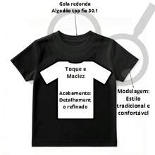 Camiseta Infantil T Shirt Camisa Casual Unissex Criança Estampada Sweet Urso - Azul - Visão 2