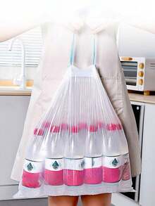 15/75/150pcs Drawstring Trash Bags, Suitable For Small Kitchen, Bathroom, Bedroom, Extra Strong, Odorless Garbage Bags, Disposable Trash Bags, Can Liners, Cleaning Supplies, Commercial Use, Fit For Kitchen, Living Room, Bathroom, Office And Hotel