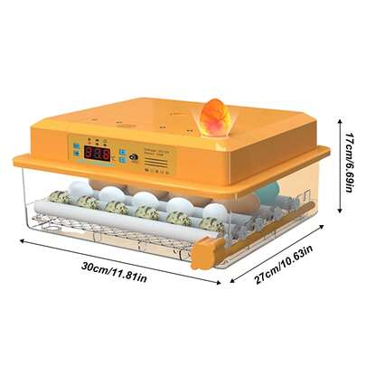 Incubadora de Huevos de Pollo, puede albergar entre 12 y 16 huevos, equipada con funciones automáticas de volteo de huevos y monitoreo de humedad, adecuada para huevos de pollo, pato, ganso, codorniz, paloma, se puede girar automáticamente