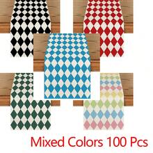 1pc/100pcs, Black, Red, Green, Blue, Colorful, 33*183cm Linen Table Runner, Home Decor, Suitable For Party, Gathering, Family Dinner - Multicolor - View 14
