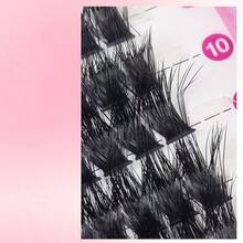 Pink Eyelash Book Length 10-18 (60D+80D+100D) Natural Heat Melt Eyelash Book With Three Rows Of Eyelash Extensions For DIY False Eyelashes - 粉色 - 查看 6