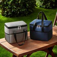 1个牛津布保温午餐包，适合旅行、户外野餐、工作和上学。保温袋、野餐包、收纳袋、教师午餐盒包、女士午餐盒包、学习用品配件保冷袋，防水大容量，男女通用，适合野餐、上学和返校季。 - 彩色 - 查看 7