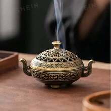 [Brass Aromatherapy] Brass Incense Burner In Nepali Style. Metal. Aromatherapy Holder For Yoga Meditation, Home Decor, Suitable For Holidays. Random Colors And Styles. - Multicolor - View 5