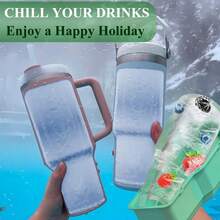 Silicone Ice Cube Tray  Easy To Release, No-Spill Design Keeps Drinks Cold All Day Flexible & Durable Perfect For Cocktails, Iced Coffee & More  Green,11114387 - 軍綠色 - 查看 6