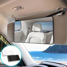 Oglindă machiaj pentru interior auto, Oglindă machiaj cu parasolar, Oglindă retrovizoare auto, Bandă elastică ultra-subțire, Oglindă din sticlă de înaltă definiție