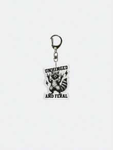 1PC Rocking Raccoon Keychain: Cute And Fun Raccoon Keychain, Perfect Gift For Bag Accessories, Jewelry Lovers. Ideal For Girlfriends And Boyfriend ,Party Event Gifts , Animal-Themed Cell Phone Decorations, Etc. Car Accessories Bag Charm School Cartoon Animal Gifts For Mother, Father, Graduation, And Teacher - Multicolor - View 11