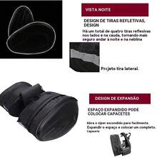 Cycling Bag, Motorcycle Side Bag, Waterproof Saddle Bag/Travel Bag, Expandable Capacity Travel Bag - Negro - Ver 5