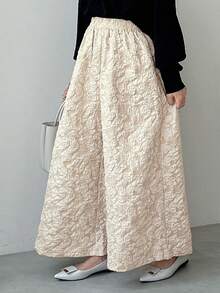 FRIFUL Women's Casual Textured Wide Leg Pants