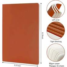 8 Pack Soft Cover Journal Bulk Notebooks College Ruled For Work Lined Travel Journal For Students Women Note Taking Notebook School Plies Busin Writing 8.2 X 5.5 A5 Vintage Colors - 8VintageColors - 查看 2