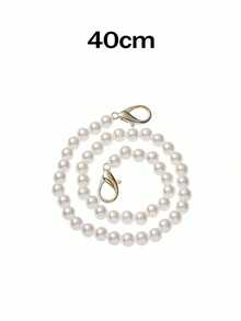 10mm Perlenkette mit Karabinerverschluss, verstellbare Länge 25-80cm, geeignet für Handtaschen, Umhängetaschen, Messenger Bags und Handys; elegante Perlenkette als Tragegriff, verwendbar für Damentaschen, Trinkflaschen-Ketten, Modeaccessoires; ein ideales Geschenk für Schwestern, Liebhaber und Modebewusste. - Verschiedenfarbig - Übersicht 14