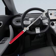 Steering Wheel Lock, Universal Steering Wheel Lock, Used For Car Anti-Theft, With 3 Keys, Tool, Road Lock, Red - Red - View 2