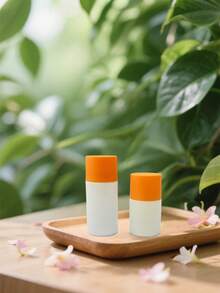 1 件 30/50ml 定制多容量塑料轻质高品质防晒霜三层瓶乳液面霜挤压化妆品包装 - 白色 - 查看 4