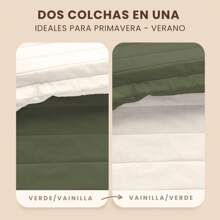 Naturals NATURALS - Colcha Bouti Reversible Bicolor - Microfibra Extrasuave - ✅ Entrega 2-5 días ✅ - Relleno 100 Gramos (Cama 90/105 - 135/150 - 180) - Cubrecama Acolchado a Líneas - Ideal Primavera y Verano - Fabricado en España